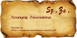 Szunyog Zsuzsanna névjegykártya