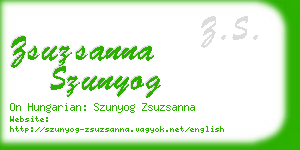 zsuzsanna szunyog business card